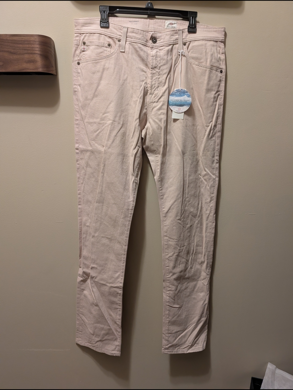 Ag Adriano Goldschmied Pale Blush Slim Straight Jeans